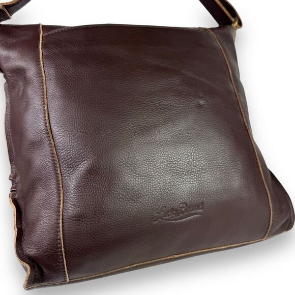 Lucky Brand Vintage Crossbody Hobo Shoulder Bag Tassels Brown Leather Western - Picture 5 of 14